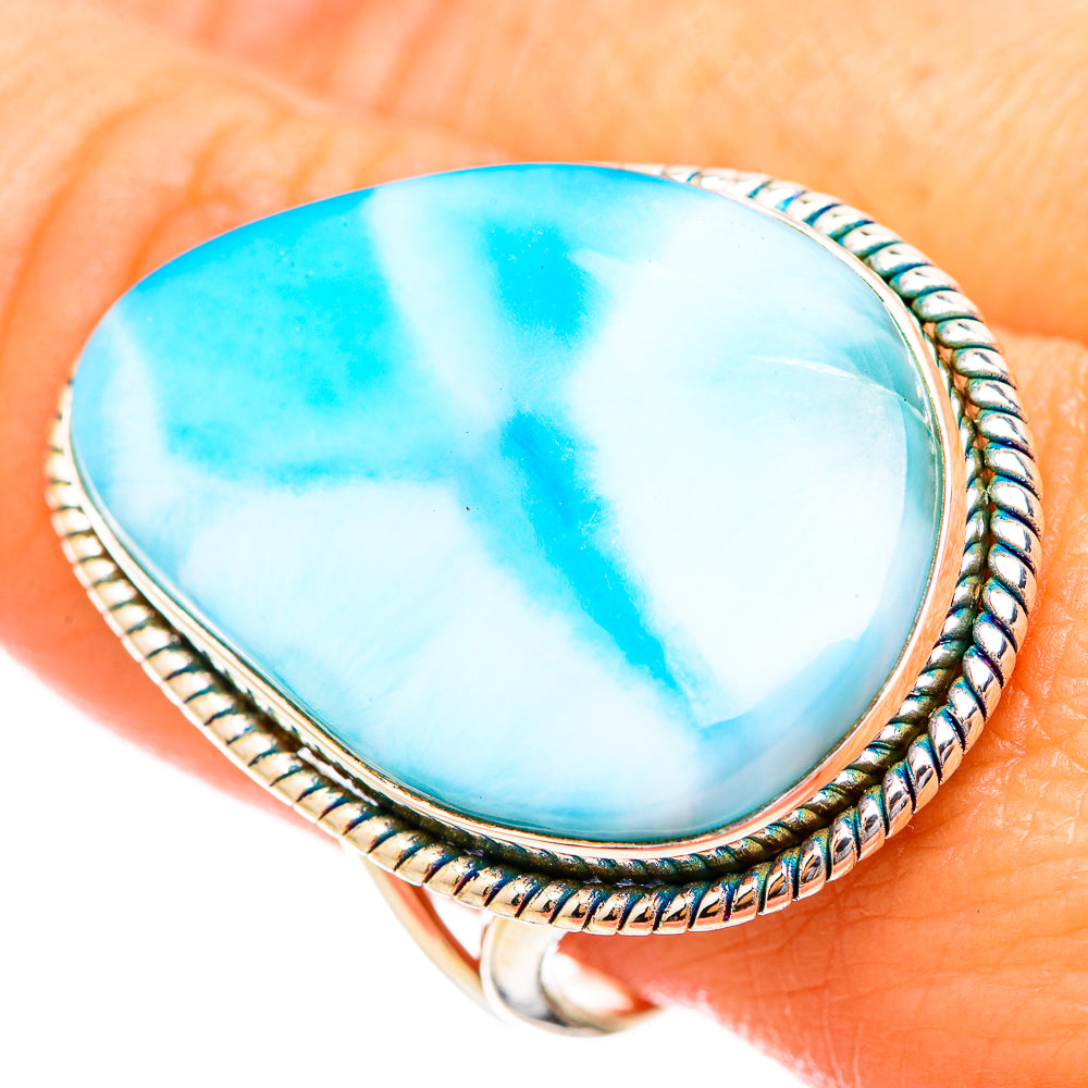 Larimar Rings handcrafted by Ana Silver Co - RING115255