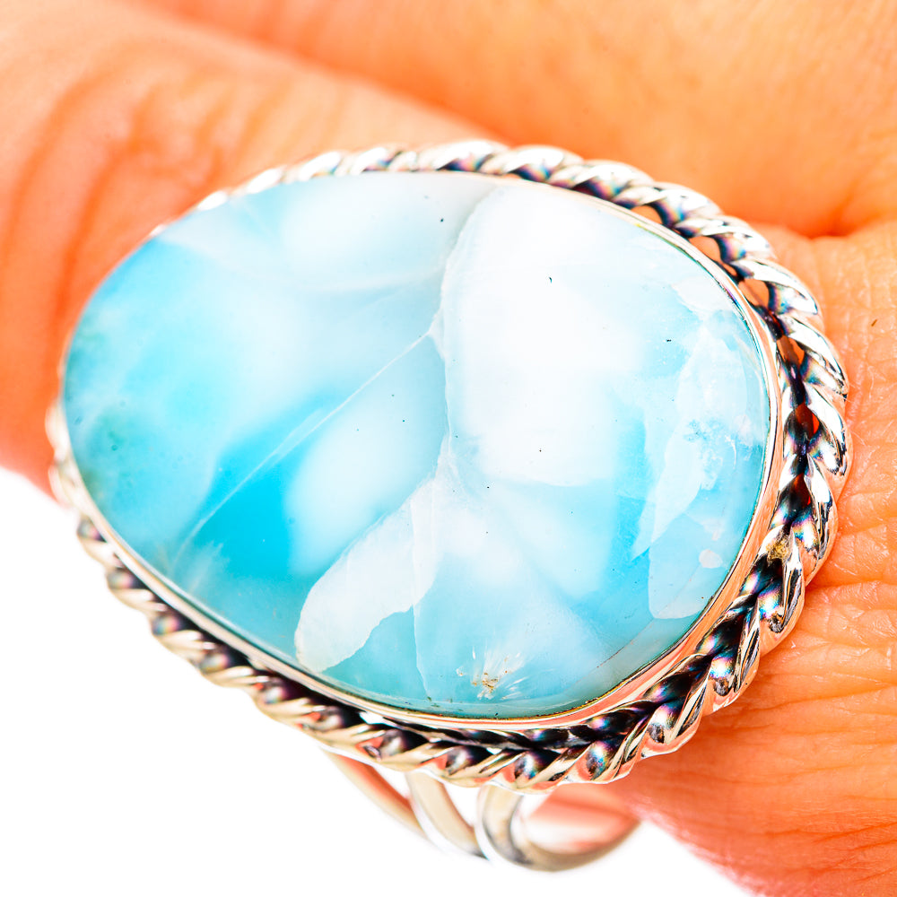 Larimar Rings handcrafted by Ana Silver Co - RING115269