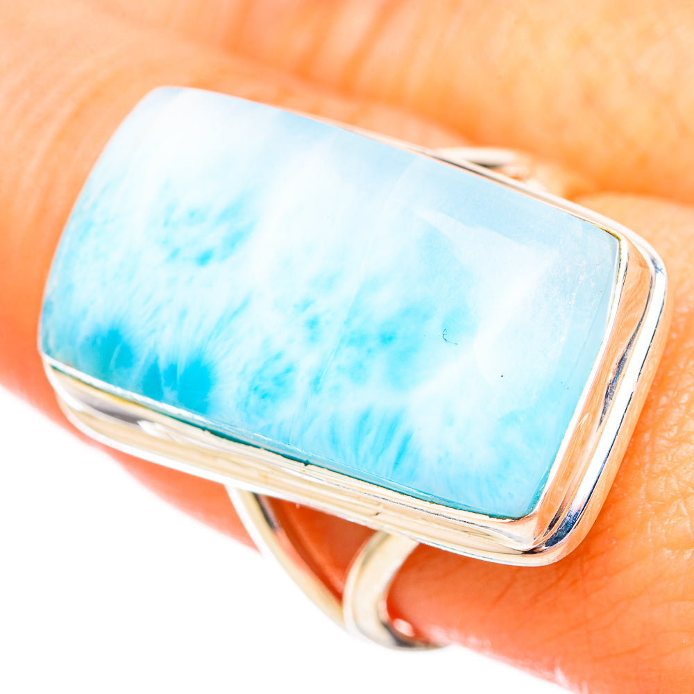 Larimar Rings handcrafted by Ana Silver Co - RING115282