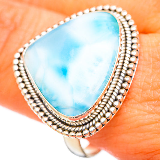 Larimar Rings handcrafted by Ana Silver Co - RING115285