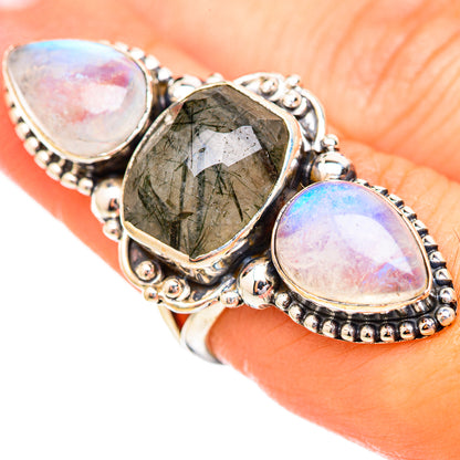 Tourmalinated Quartz, Citrine Rings handcrafted by Ana Silver Co - RING115292