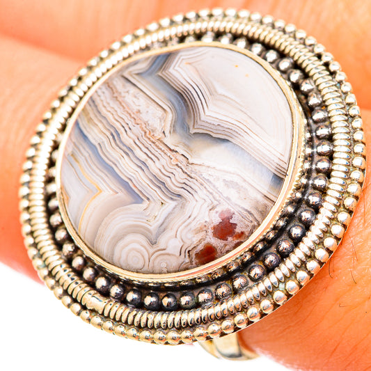 Laguna Lace Agate Rings handcrafted by Ana Silver Co - RING115293