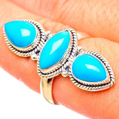 Sleeping Beauty Turquoise Rings handcrafted by Ana Silver Co - RING115299