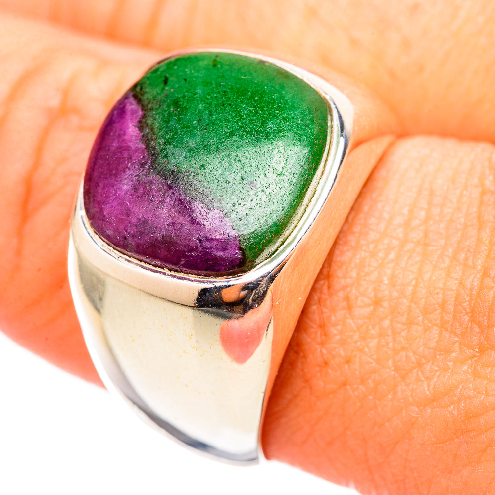 Ruby Zoisite Rings handcrafted by Ana Silver Co - RING115301