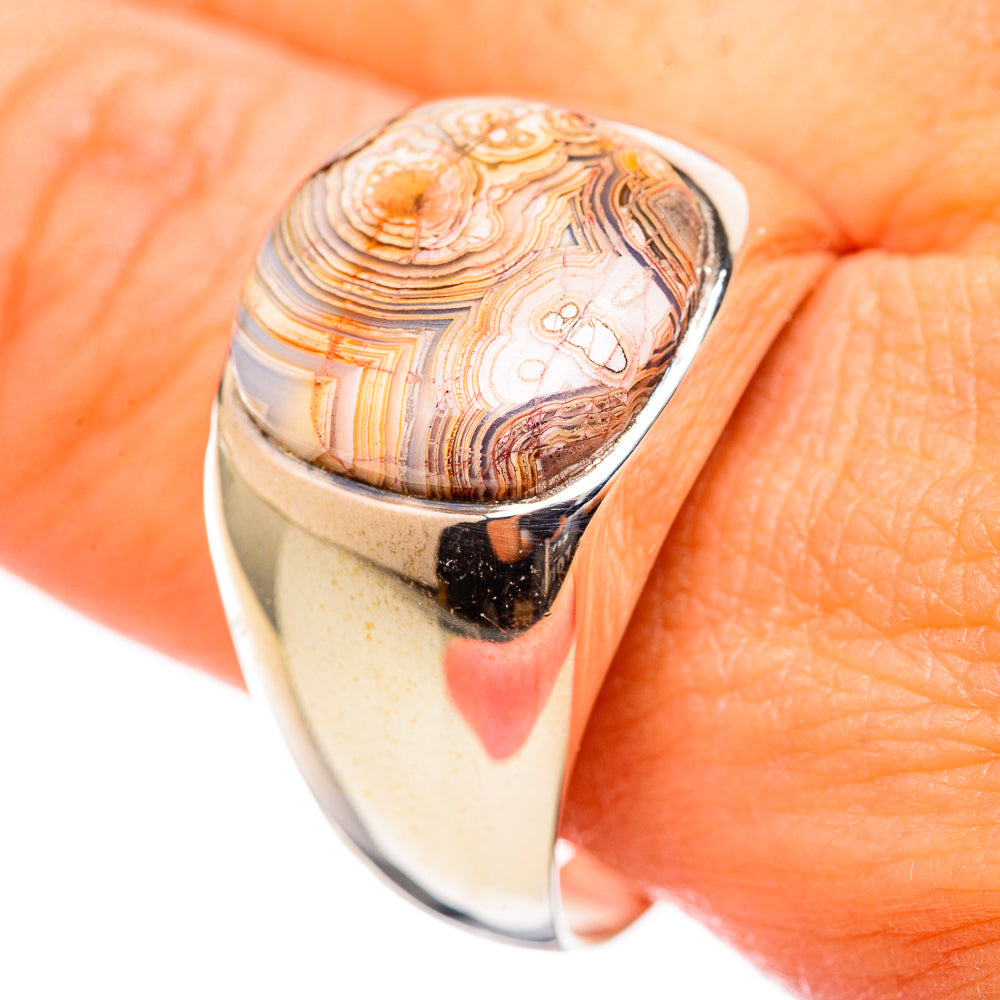 Crazy Lace Agate Rings handcrafted by Ana Silver Co - RING115302