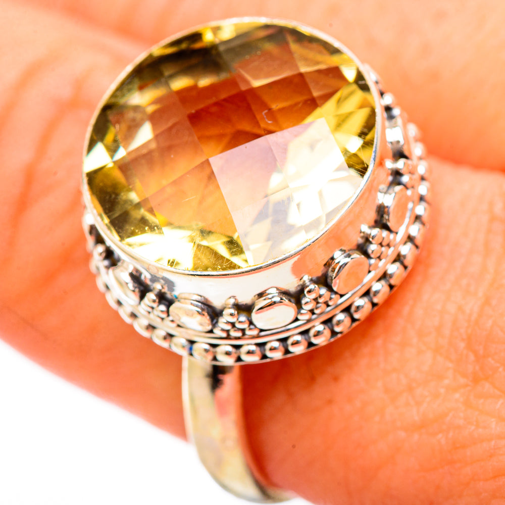 Lemon Quartz Rings handcrafted by Ana Silver Co - RING115319