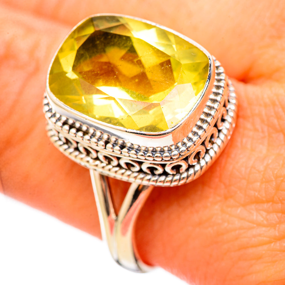 Lemon Quartz Rings handcrafted by Ana Silver Co - RING115320