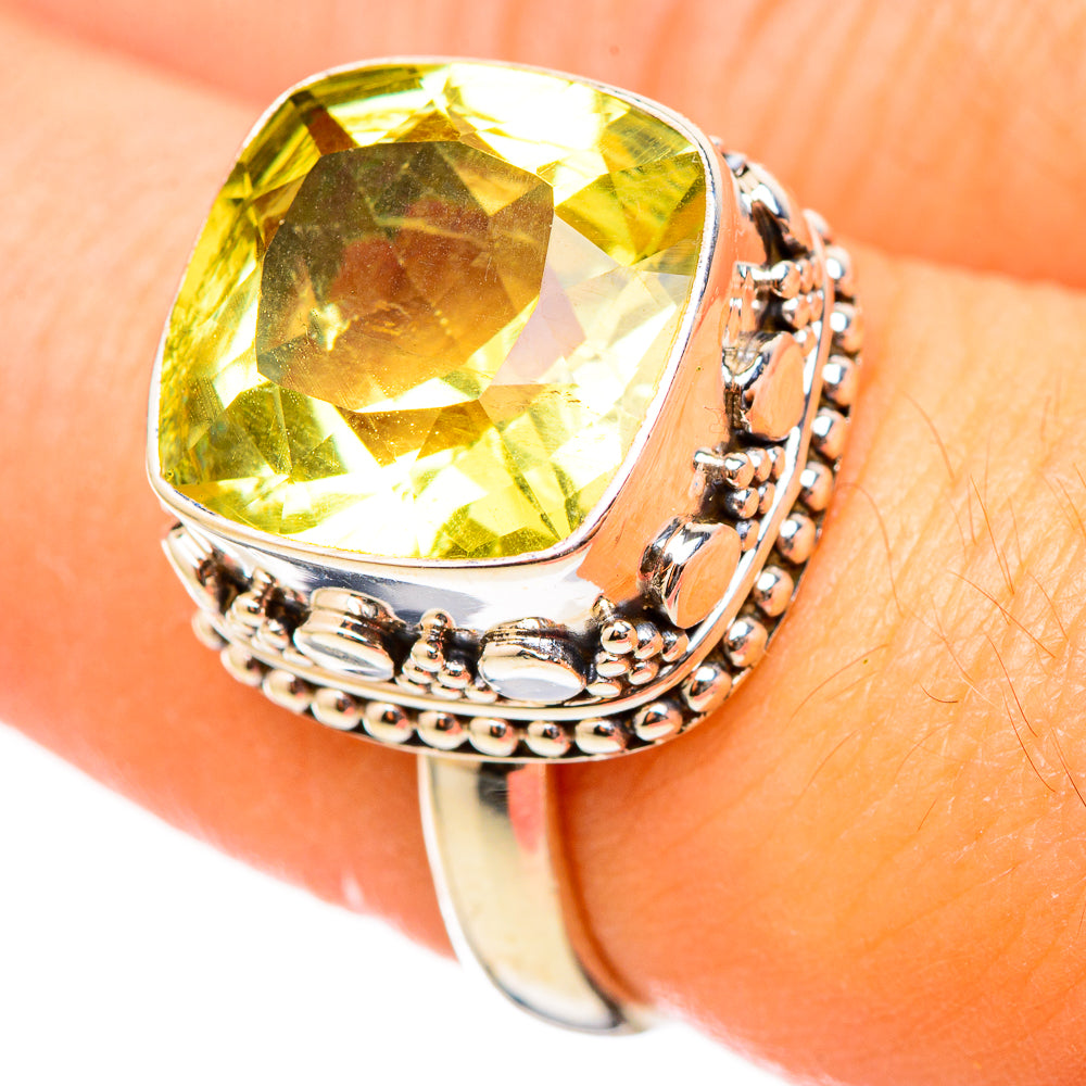 Lemon Quartz Rings handcrafted by Ana Silver Co - RING115321