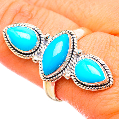 Sleeping Beauty Turquoise Rings handcrafted by Ana Silver Co - RING115322