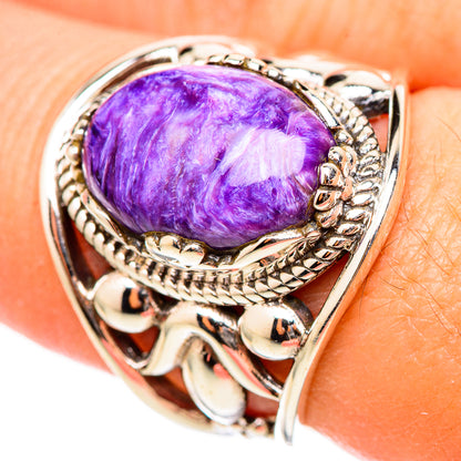 Charoite Rings handcrafted by Ana Silver Co - RING115339