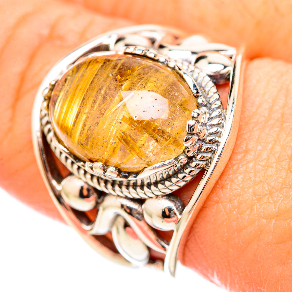 Rutilated Quartz Rings handcrafted by Ana Silver Co - RING115341