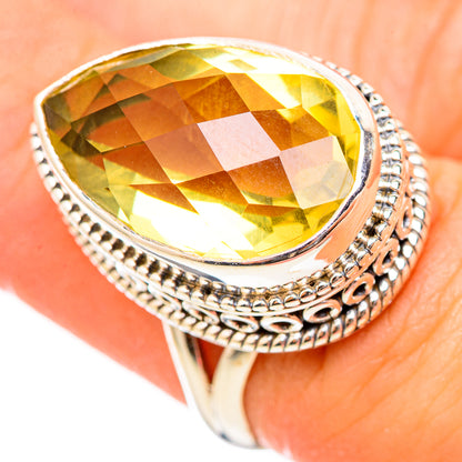 Lemon Quartz Rings handcrafted by Ana Silver Co - RING115347