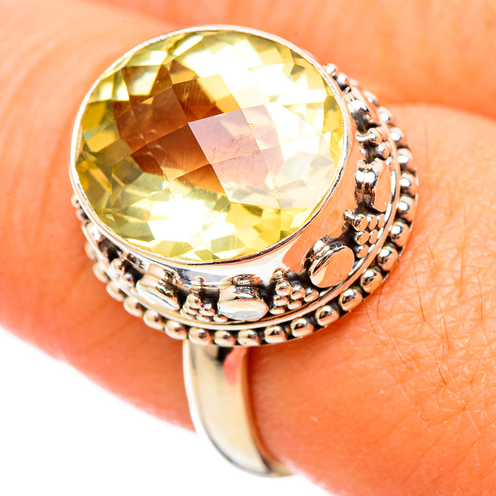 Lemon Quartz Rings handcrafted by Ana Silver Co - RING115349