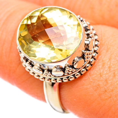 Lemon Quartz Rings handcrafted by Ana Silver Co - RING115349