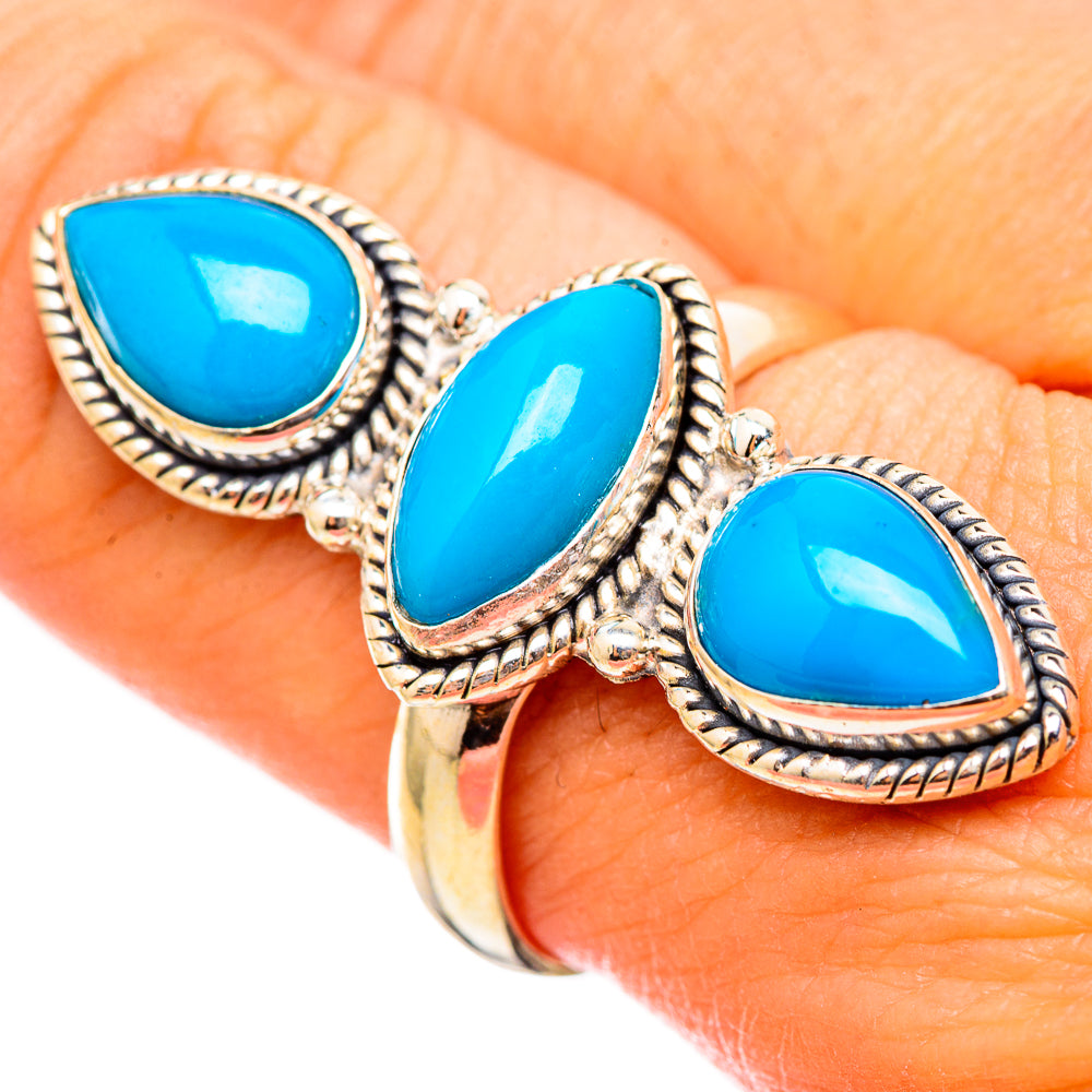 Sleeping Beauty Turquoise Rings handcrafted by Ana Silver Co - RING115355