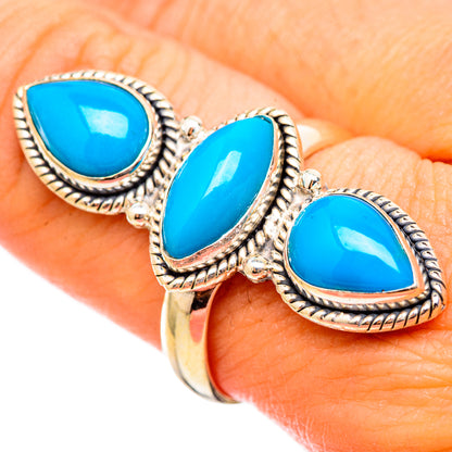 Sleeping Beauty Turquoise Rings handcrafted by Ana Silver Co - RING115355