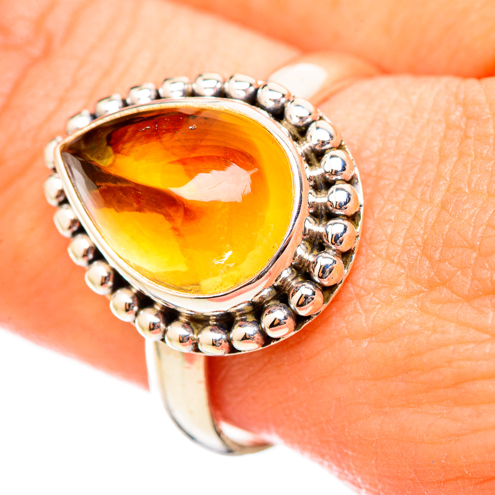 Citrine Sugarloaf Rings handcrafted by Ana Silver Co - RING115360