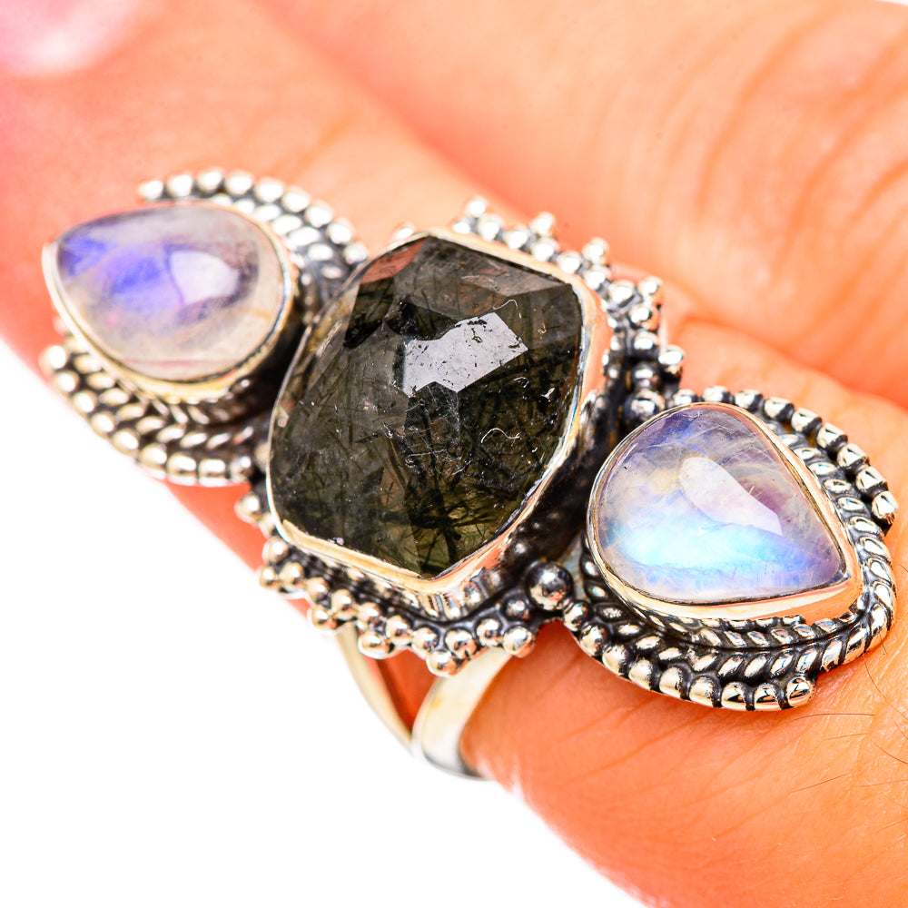 Tourmalinated Quartz Rings handcrafted by Ana Silver Co - RING115369