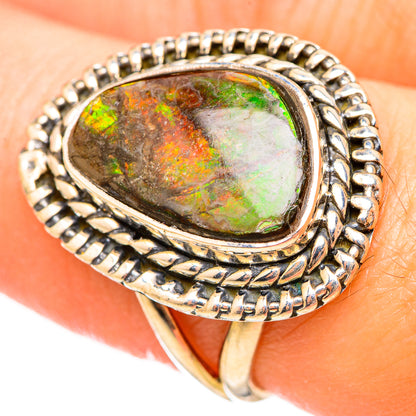 Ammolite Rings handcrafted by Ana Silver Co - RING115372
