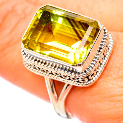Lemon Quartz Rings handcrafted by Ana Silver Co - RING115374