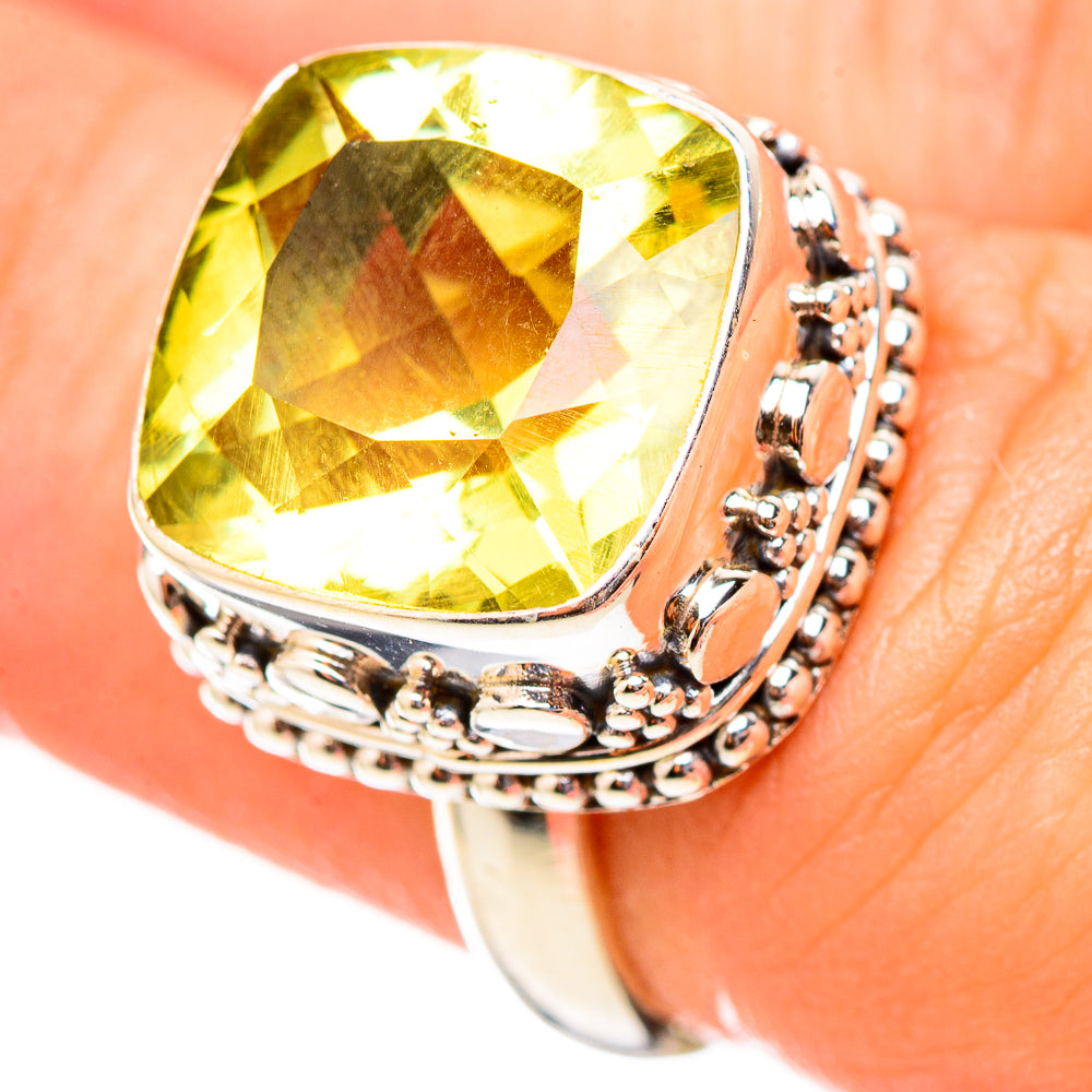 Lemon Quartz Rings handcrafted by Ana Silver Co - RING115376