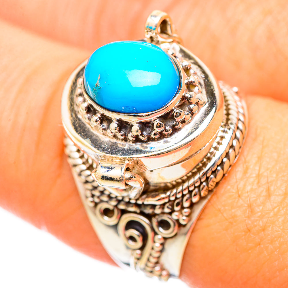 Sleeping Beauty Turquoise Rings handcrafted by Ana Silver Co - RING115380