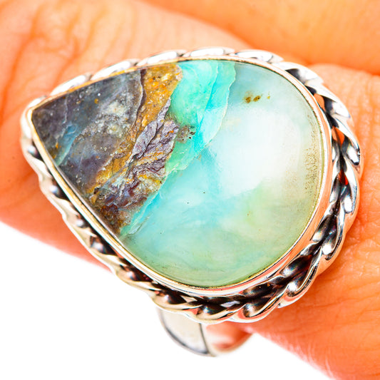 Peruvian Opal Rings handcrafted by Ana Silver Co - RING115383