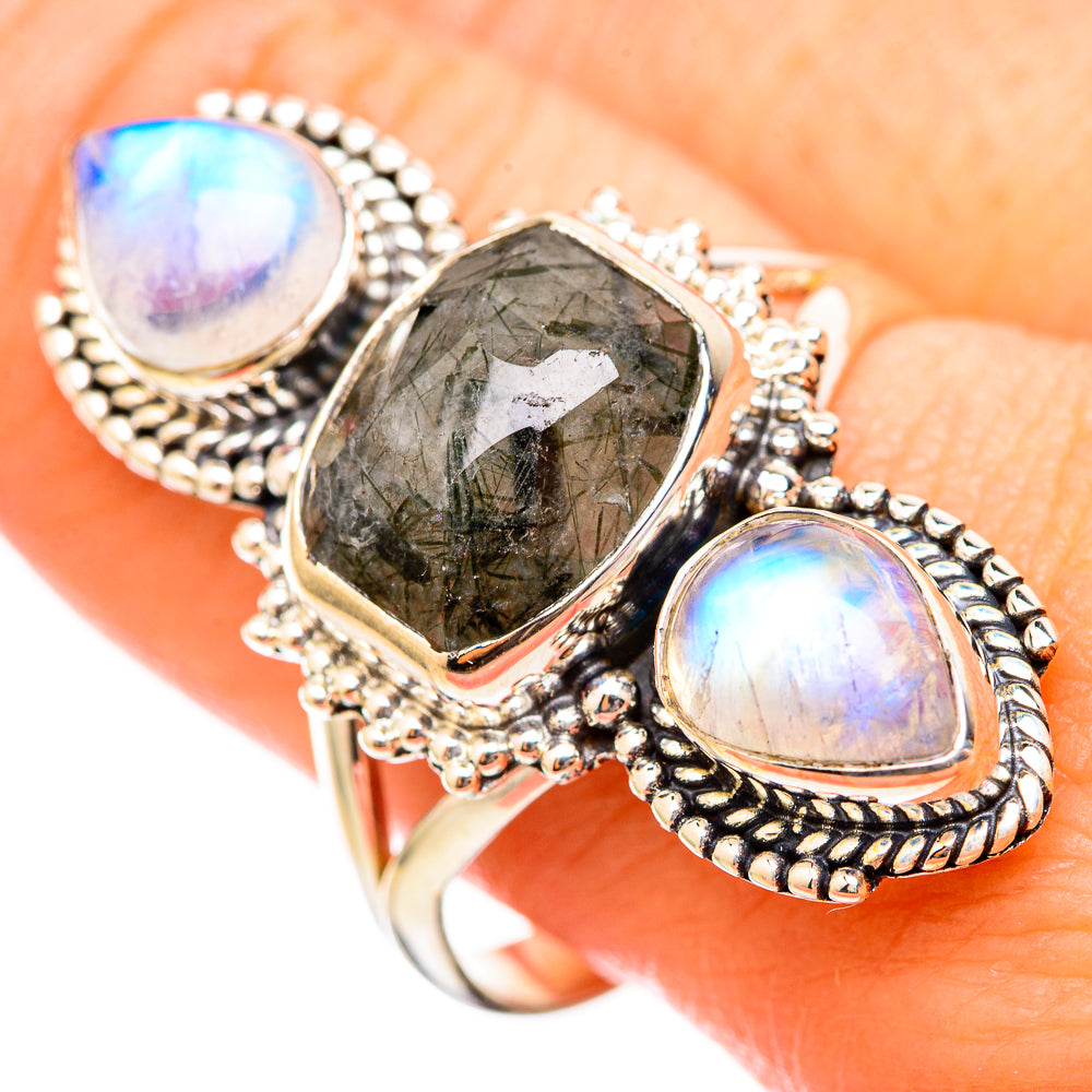 Tourmalinated Quartz Rings handcrafted by Ana Silver Co - RING115396