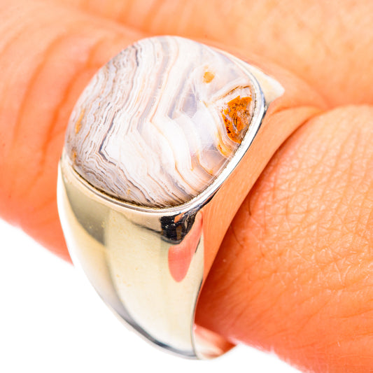 Laguna Lace Agate Rings handcrafted by Ana Silver Co - RING115397