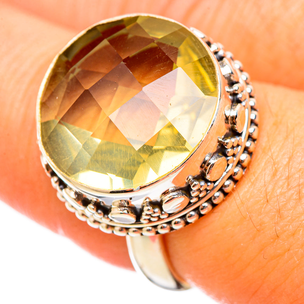 Lemon Quartz Rings handcrafted by Ana Silver Co - RING115400