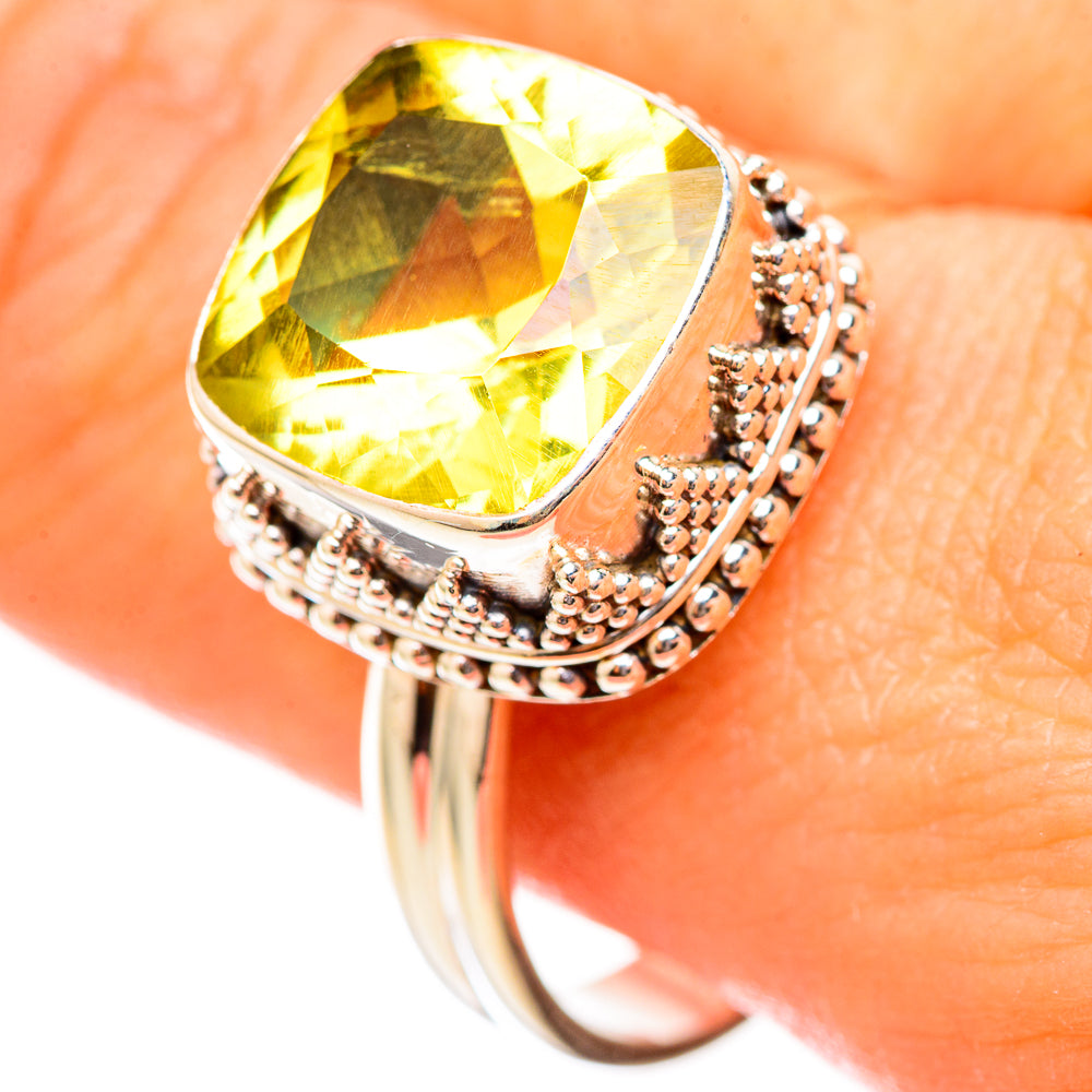 Lemon Quartz Rings handcrafted by Ana Silver Co - RING115401