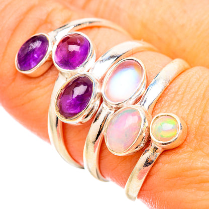 Ethiopian Opal Rings handcrafted by Ana Silver Co - RING115403