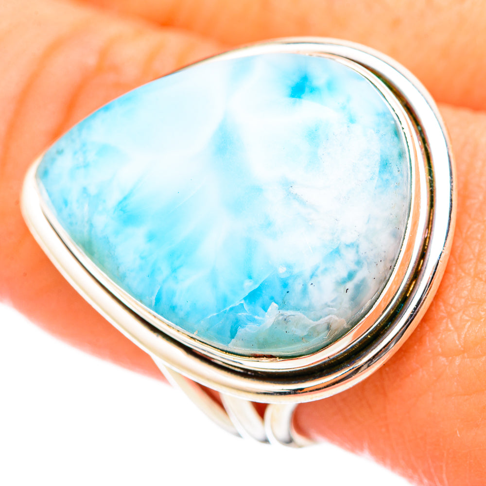 Larimar Rings handcrafted by Ana Silver Co - RING115409