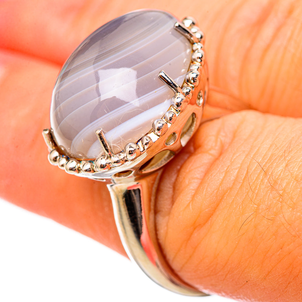 Botswana Agate Rings handcrafted by Ana Silver Co - RING115412