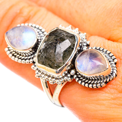 Tourmalinated Quartz Rings handcrafted by Ana Silver Co - RING115422