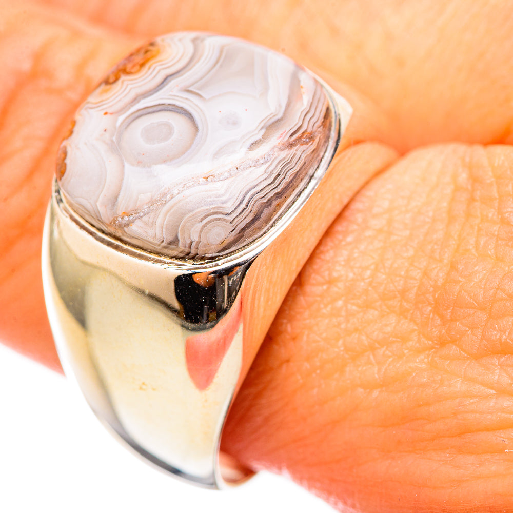 Laguna Lace Agate Rings handcrafted by Ana Silver Co - RING115423