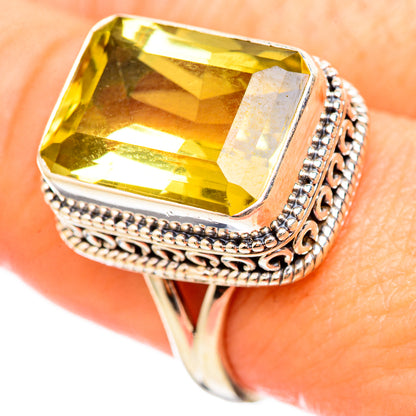 Lemon Quartz Rings handcrafted by Ana Silver Co - RING115427