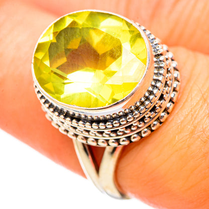 Lemon Quartz Rings handcrafted by Ana Silver Co - RING115428