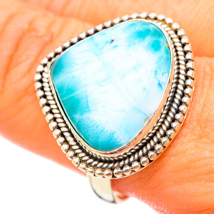 Larimar Rings handcrafted by Ana Silver Co - RING115433