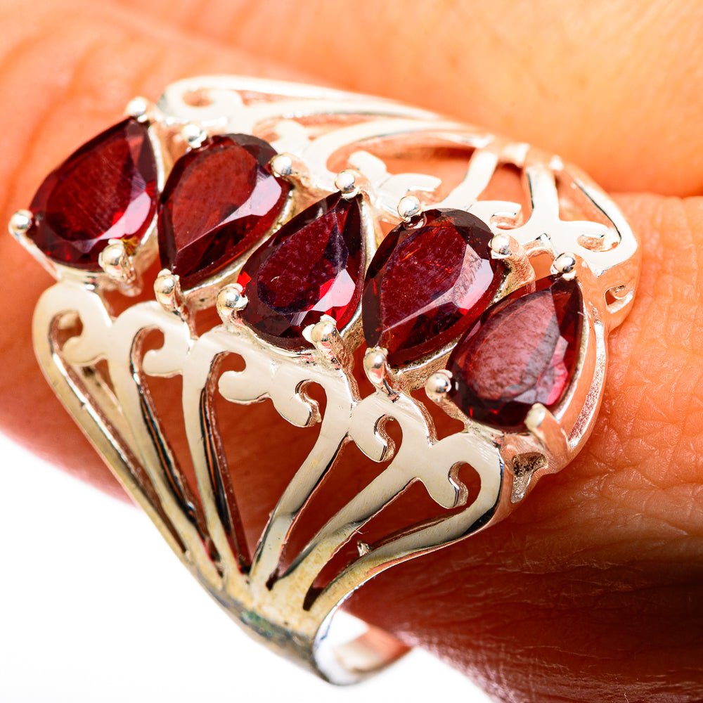 Garnet Rings handcrafted by Ana Silver Co - RING115439