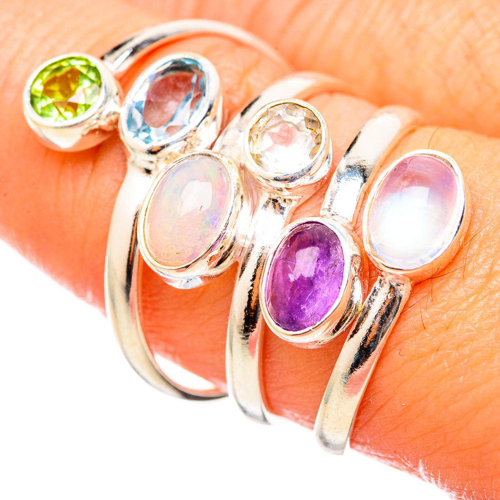 Ethiopian Opal Rings handcrafted by Ana Silver Co - RING115443