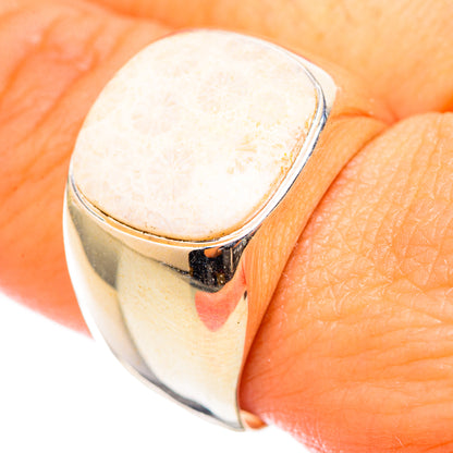 Fossil Coral Rings handcrafted by Ana Silver Co - RING115446