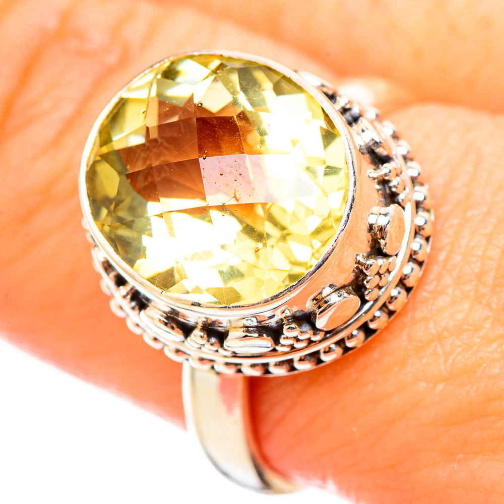 Lemon Quartz Rings handcrafted by Ana Silver Co - RING115448