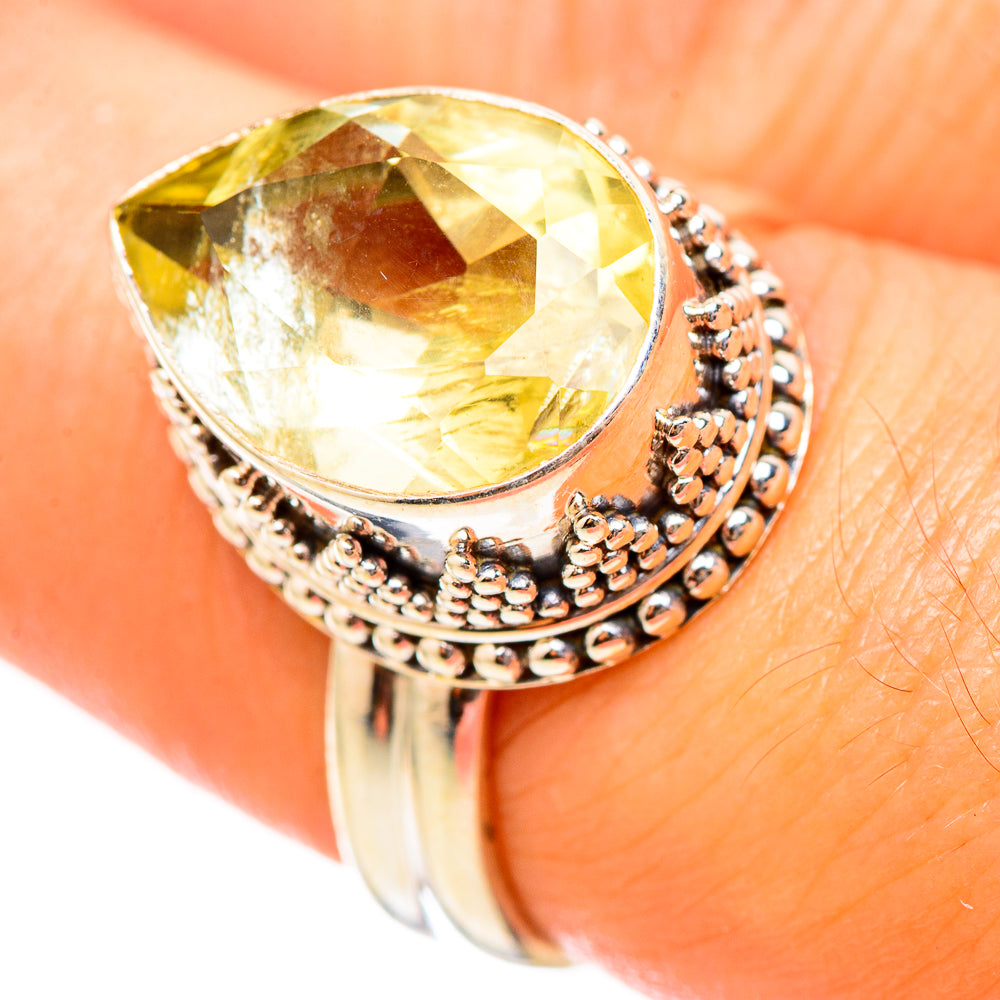 Lemon Quartz Rings handcrafted by Ana Silver Co - RING115467