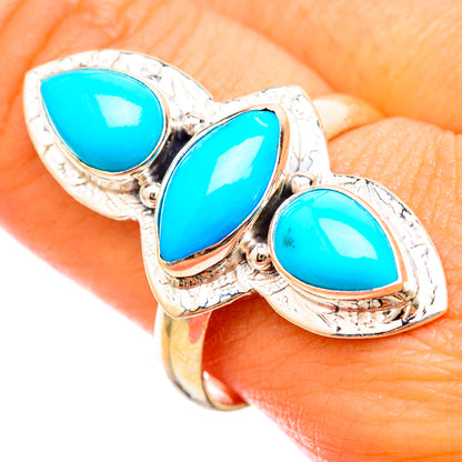 Sleeping Beauty Turquoise Rings handcrafted by Ana Silver Co - RING115473