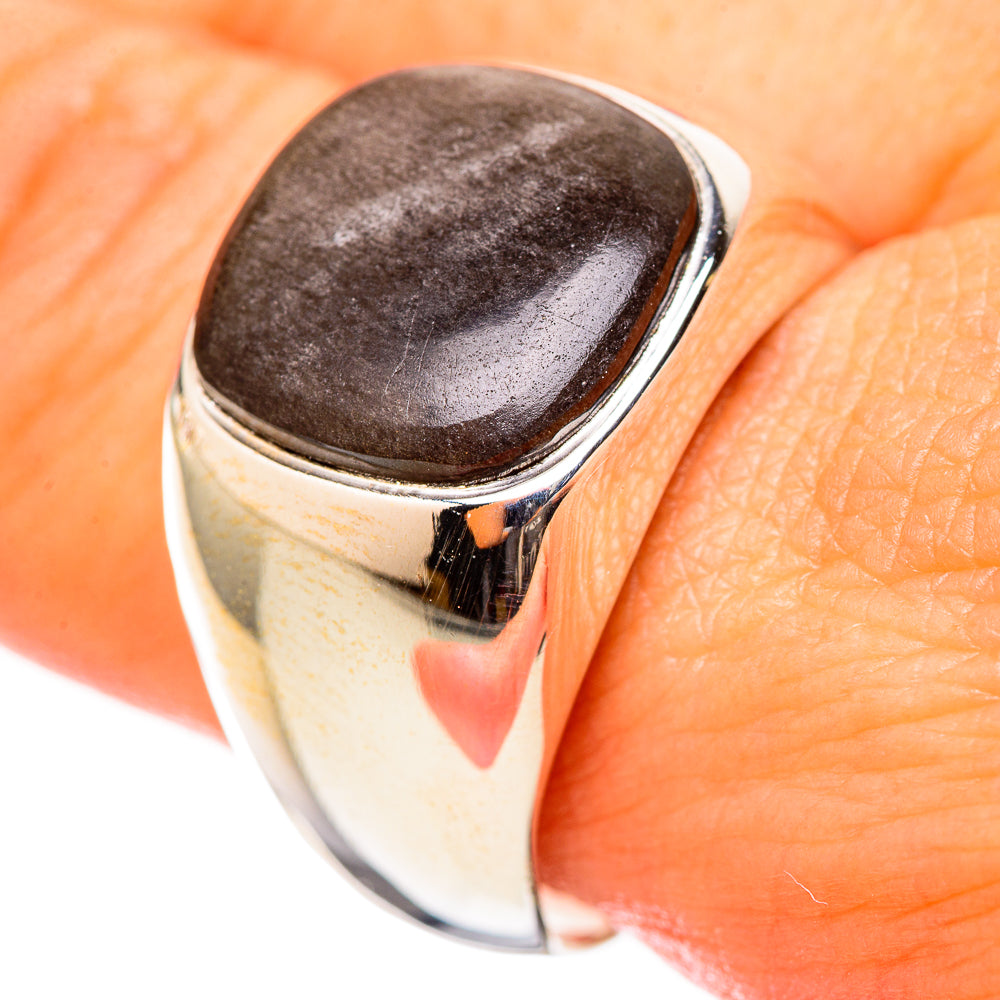 Gold Sheen Obsidian Rings handcrafted by Ana Silver Co - RING115479