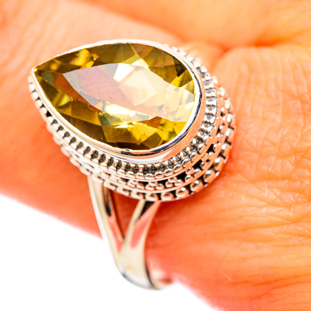 Lemon Quartz Rings handcrafted by Ana Silver Co - RING115485