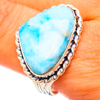 Larimar Rings handcrafted by Ana Silver Co - RING115489
