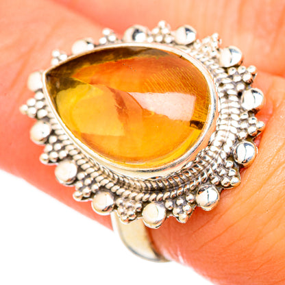 Citrine Sugarloaf Rings handcrafted by Ana Silver Co - RING115493