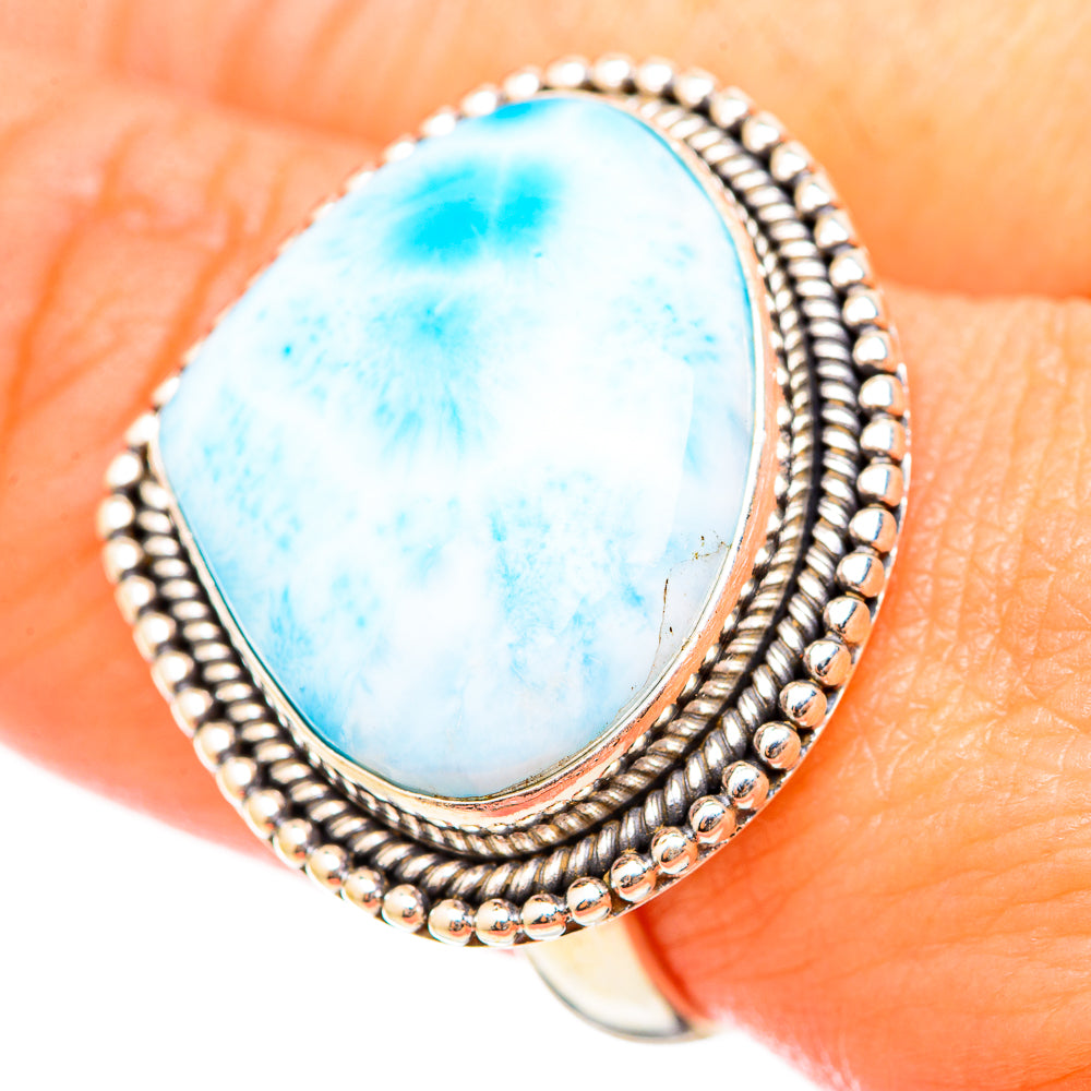 Larimar Rings handcrafted by Ana Silver Co - RING115504